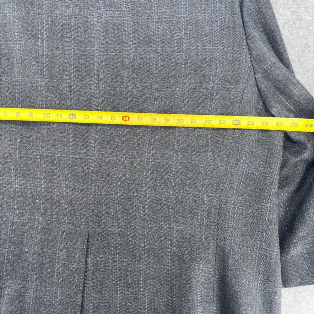 Lauren Ralph Lauren Mens 54R Grey Glen Plaid Wool Blazer Elbow Patch Sport Coat